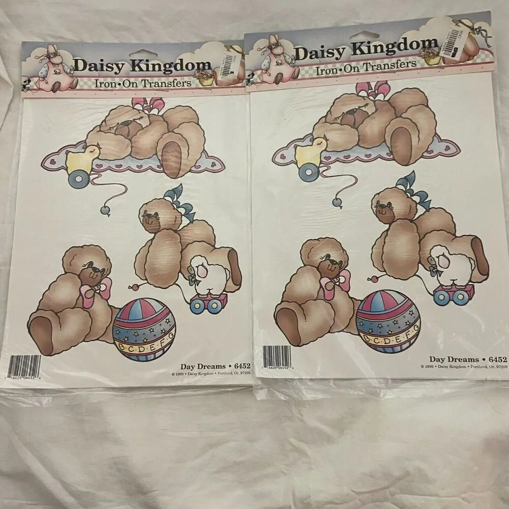 #7155 Daisy Kingdom Day Dreams 6452 VTG iron On Transfer